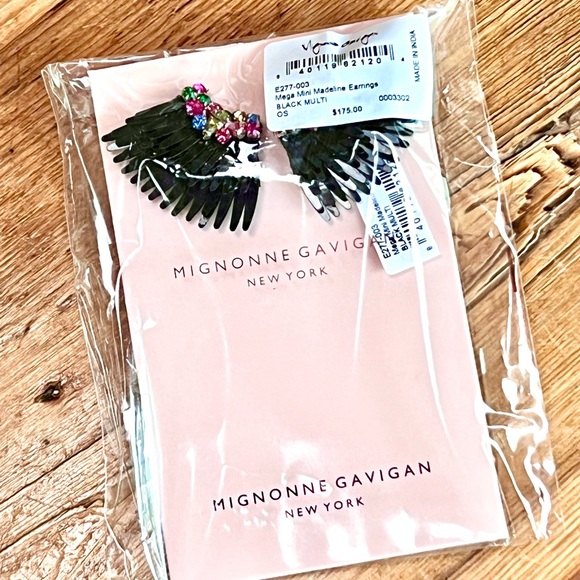 πΊπHPππΊ NWT Mignonne Gavigan Mega Mini Madeline Earrings Black Multi - Picture 16 of 16